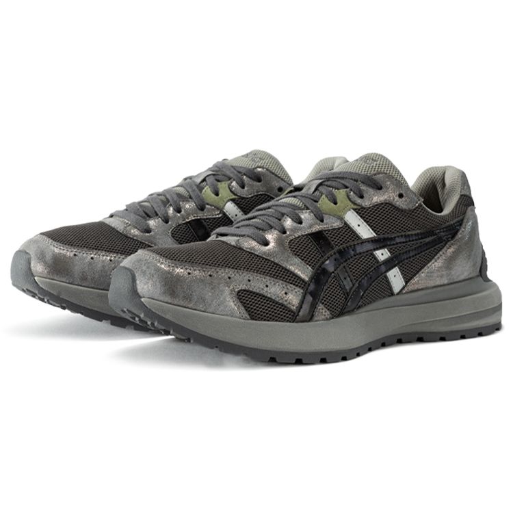 Asics Tarther Sc Comfortable Fashion Fabric Synthetic Leather Low Top Casual Running Shoes Men Sneaker Gray Black 1203A125-020
