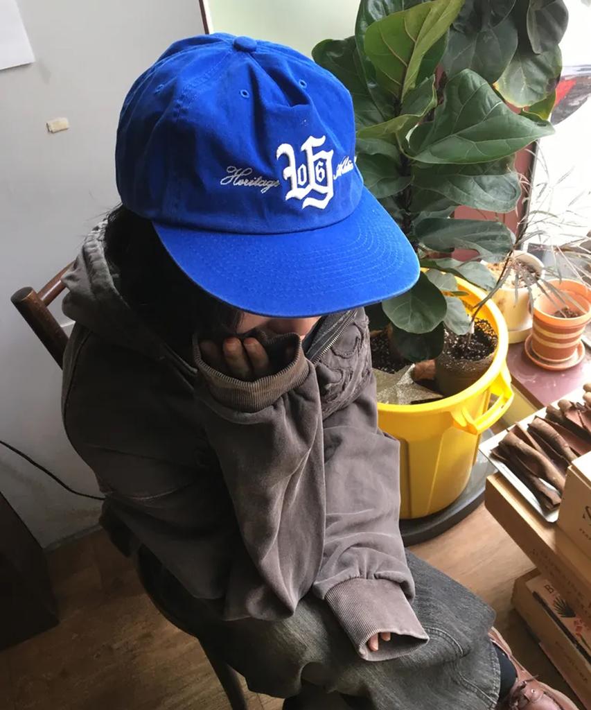 Yunibeoseugameonteu Vtg Typo 5-Panel Washing Cap_Blue