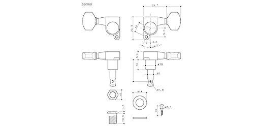 

Колок для гитары GOTOH [] SG360MGT-07-L6-B