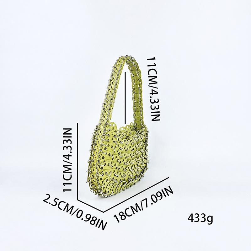 Handmade Woven Metallic Tote with Sequin Accents