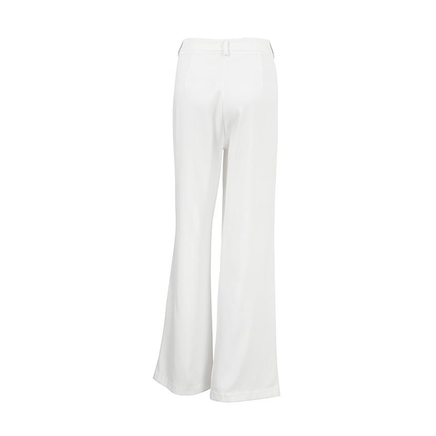 New White Casual Pants High Waist Straight Leg Loose Fit Faionable Autumn Women's Loose Trousers