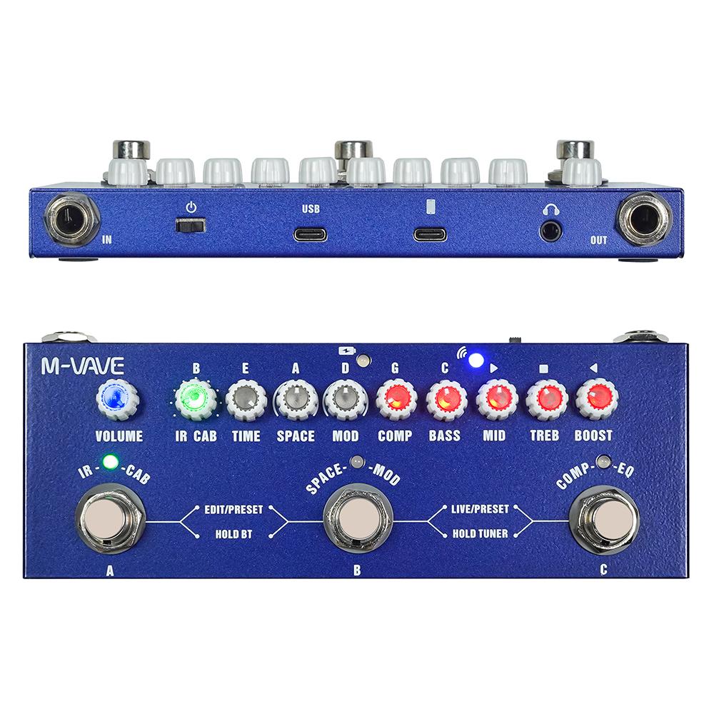 

M-vave Cube BABY Multi Effect Pedal for Electric Guitar/Bass/Acoustic Guitar 8 IR Cabinets Simulation M-vave Rechargeable Pedals