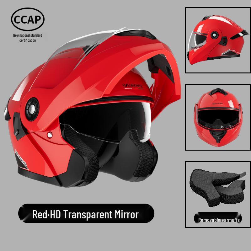 

Unisex All-Season Open-Face Helmet for Electric Scooter & Motorcycle - Warm for Autumn/Winter Certified National Standard