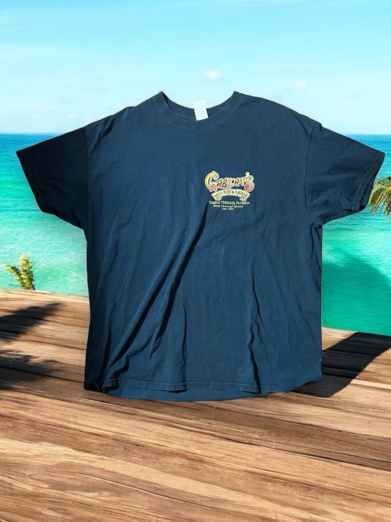Gaspar's Patio Bar & Grille Temple Terrace Since 1960 Pub Grub Tampa T-Shirt XL