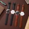 Fashion Men Business Watches Casual Leather Strap Arabic Dial Quartz Wristwatches For Mens Clock Reloj Hombre