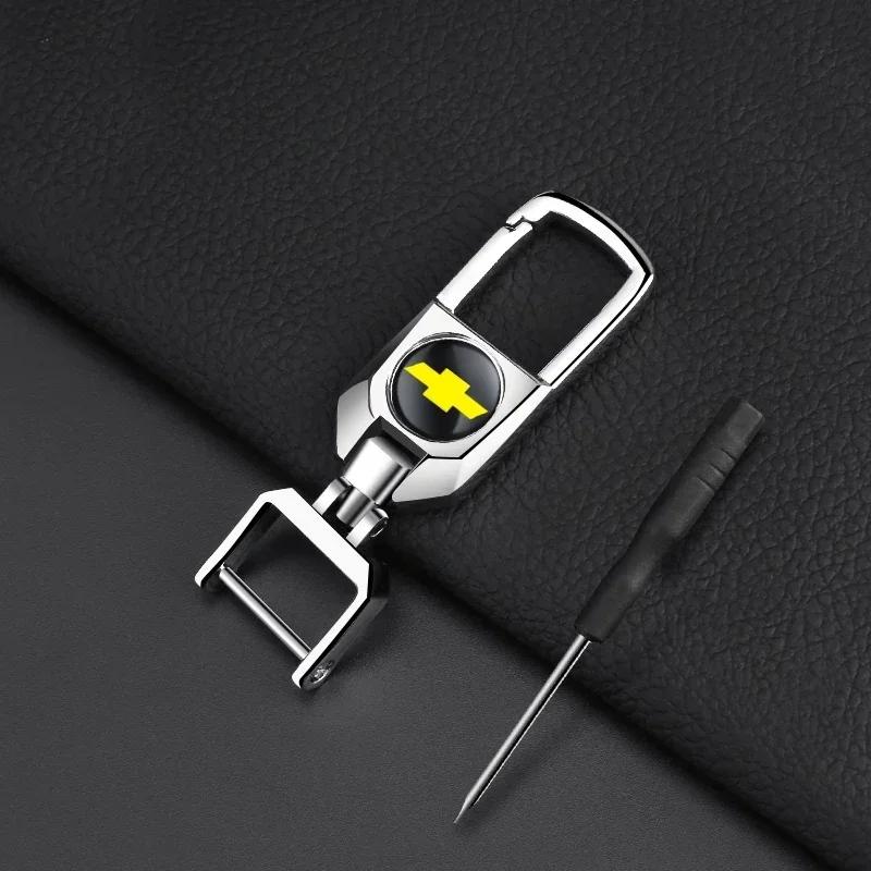 Hand Woven Leather Metal Car KeyChain For Chevrolet Colorado Sonic Aveo Cruze Epica Lova Camaro Impala 2 3 4 5 Car Accessories