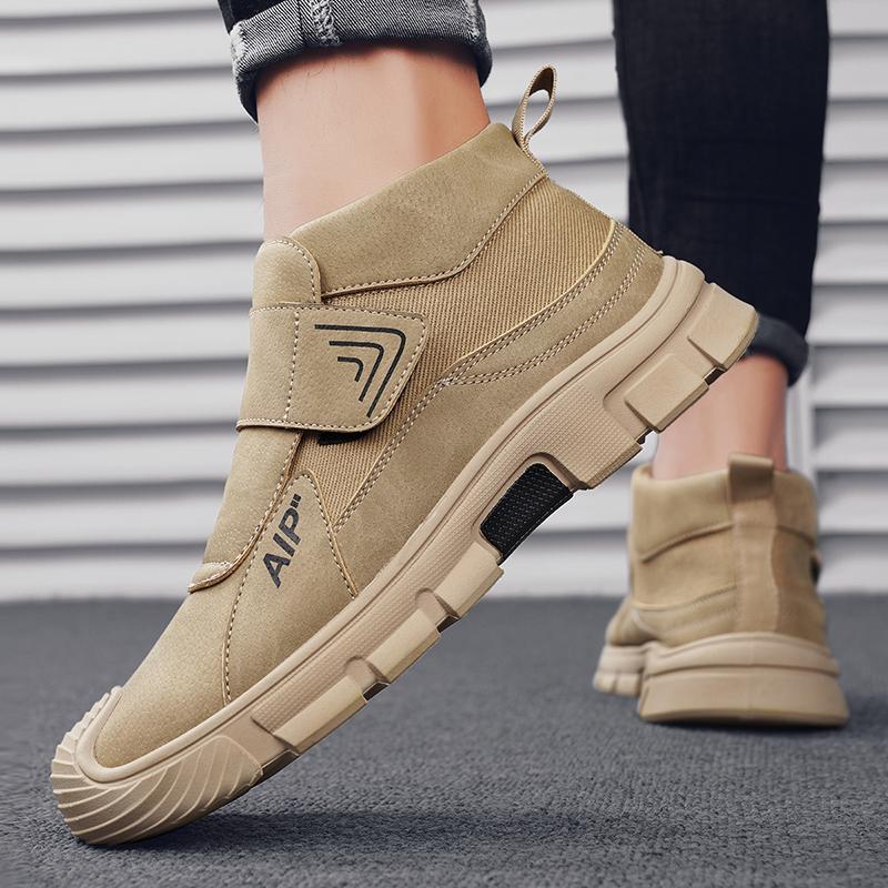 Mens Boots Casual Shoes Winter Leather Designer Luxury Ankle Boots Platform Work Safety Shoes Sneakers Botas Para Hombre