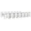 Garden Dining Set with Cushions 15 Pcs White PP