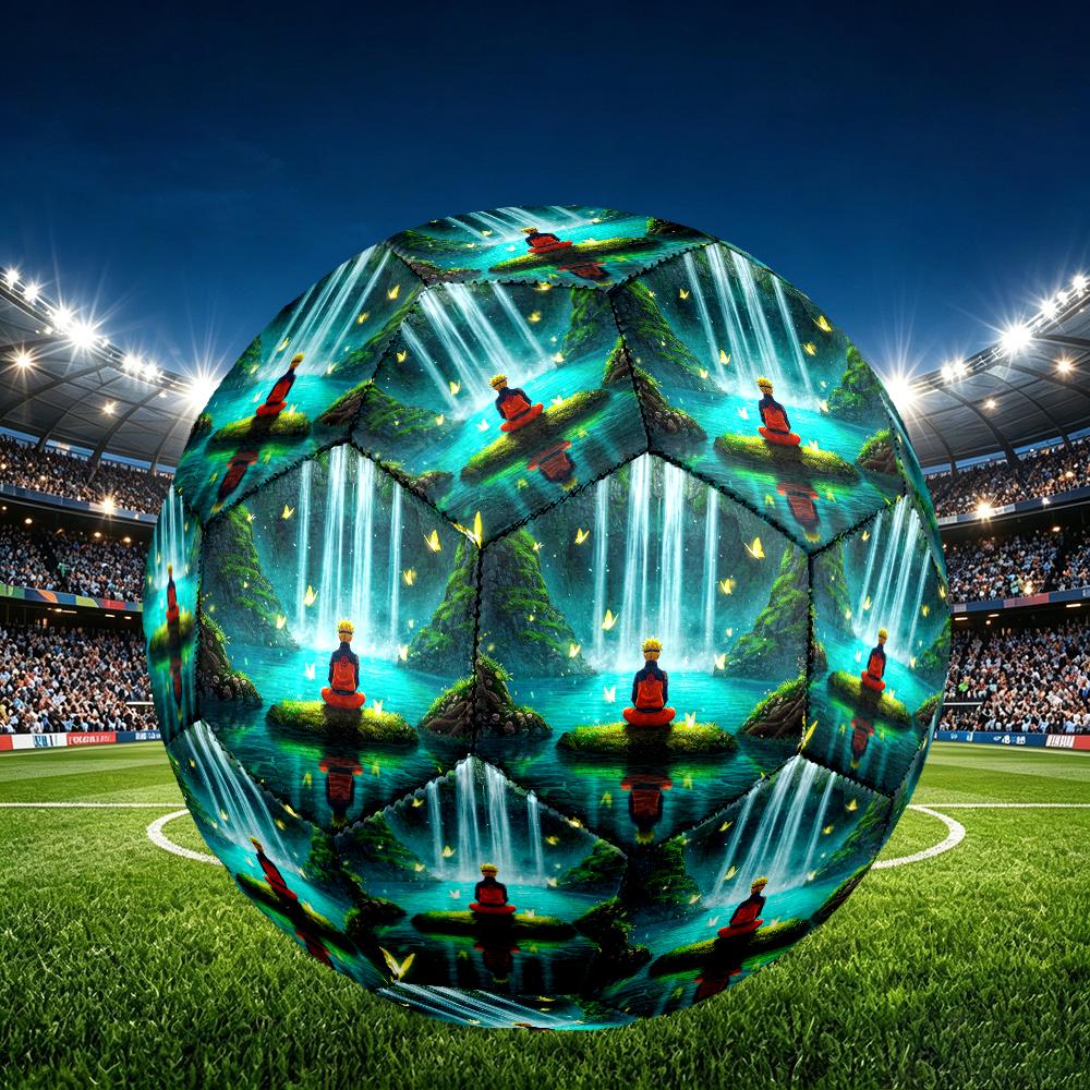 1pc Game Role Naruto Size 5 Soccer Ball, Standard Sport Football Firm Stitching for Training And Match, Gentle on the Feet, Durable and Unique