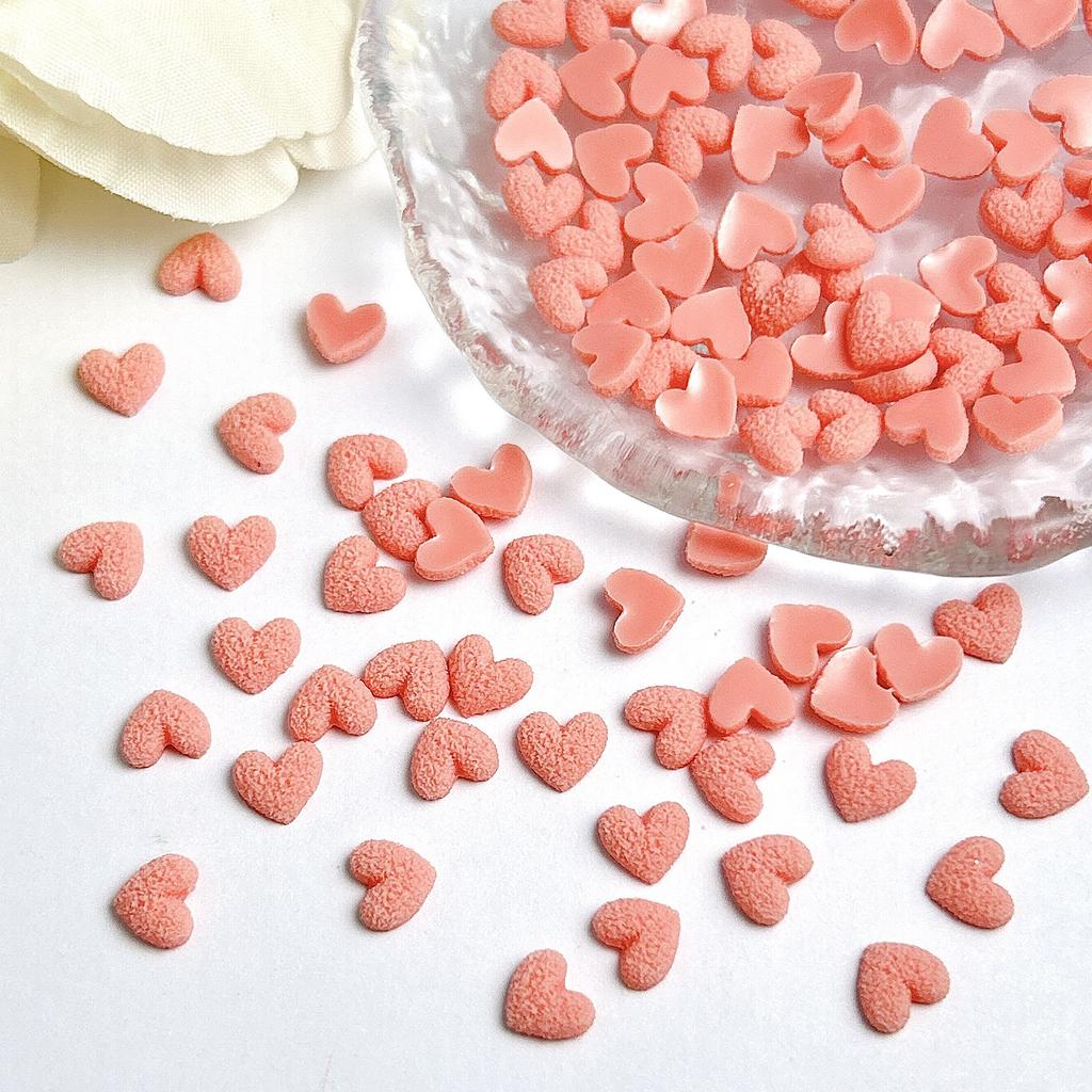 2025 Autumn Winter New Matte Texture Heart Nail Art Decorations 3D Nail Decorations Wearable Nail Accessories
