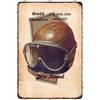 Vintage Formula 1 Helmet Metal Tin Sign Bar Garage Club Wall Decor