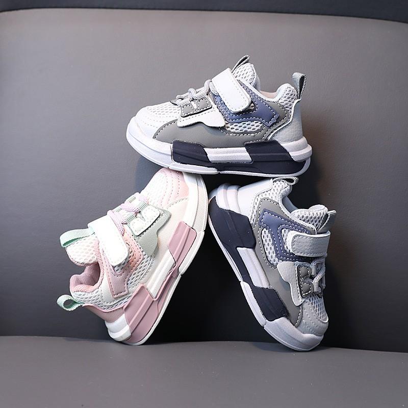 Kids Breathable Mesh Running Shoes Fall Outdoor Walking Soft Sole Sneakers Unisex Toddler Child