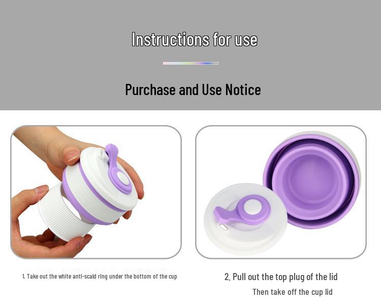 Silicone Folding Portable 350ml Cup – High-Temperature Resistant and Retractable for Outdoor Use