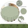 1 Stück Sommer Retro Einfache Grün Kariertes Muster Runde Tischdecke, Kleine Frische Kariert Bedruckte Rechteckige Tischdecke, Party-Tischdecke, Heim-Tischdecke