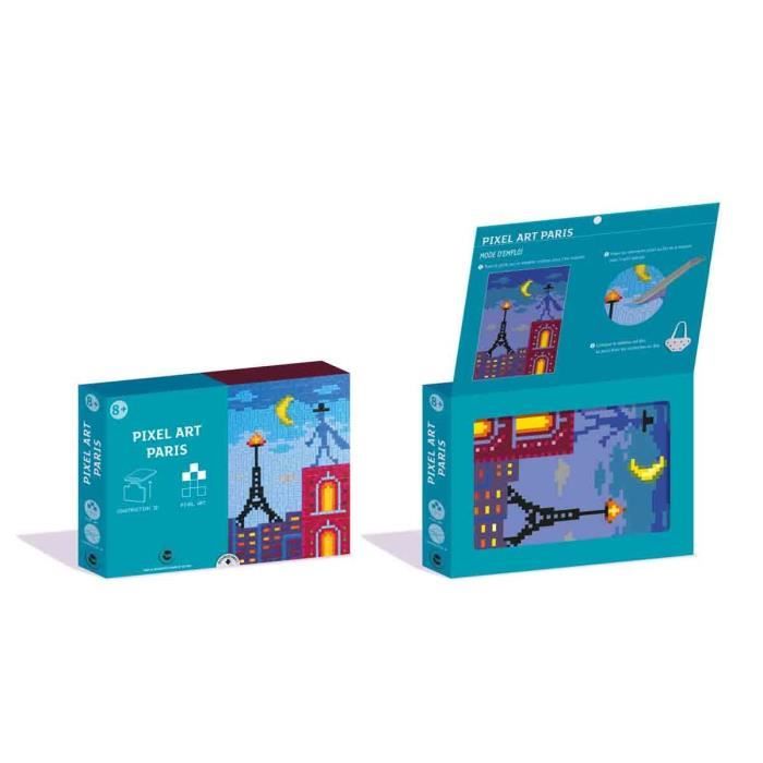 Kit Activités Manuelles - MegaCrea DIY - Construction 3D PIXEL ART - Multicolore - À partir de 3 ans - Mixte