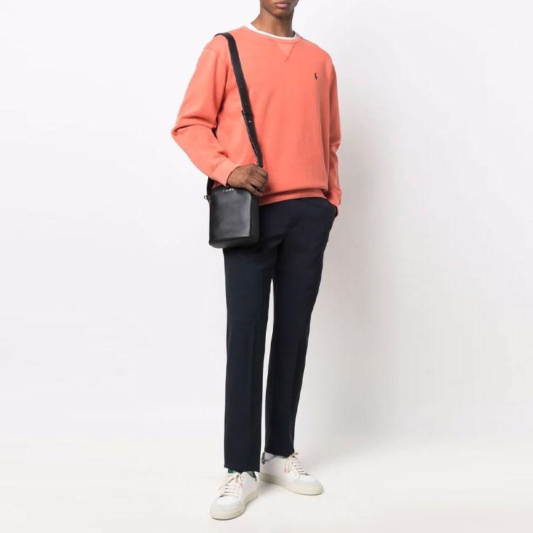 Polo Ralph Lauren FW21 Logo Embroidered Long Sleeve Crewneck Sweater Men Sweater Orange 710792815-012