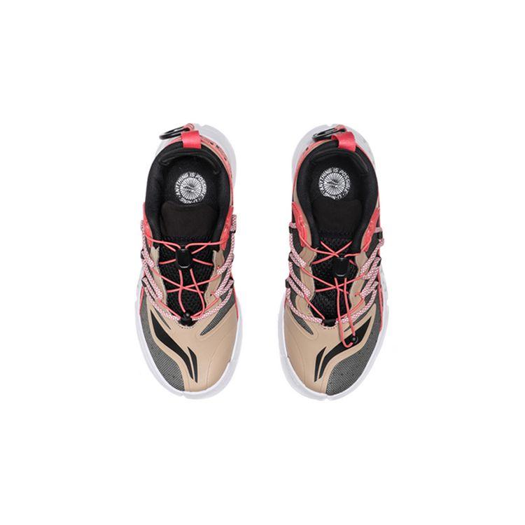 LiNing Wudao Non-Slip Wear-Resistant Breathable Sports Shoes Kids Sneakers Light-Gray Brown YKCQ126-7