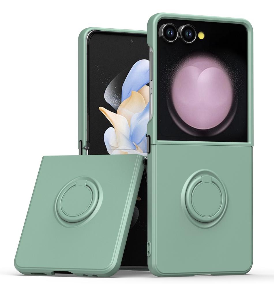 Applicable To Samsung Z FliP7 Liquid Folding Mobile Phone Case Z FliP6 Matte ZFliP5 Bracket Anti-drop Protective Case