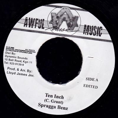 7inch Record SPRAGGA BENZ - Ten Inch NONE Awful Music 2002 Jamaica Reggae, Ska & Dub Used