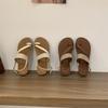 Design Sense Niche Flat-bottomed Sandals Roman Shoes Women's Summer Seaside Beach Shoes Fashion Cool Slippers Women's Shoes