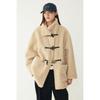 Toggle Button Synthetic Fur Coat 9176461983b