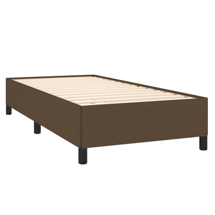 Maison Exclusive - Sommier à lattes de lit avec matelas Marron foncé 90x190 cm