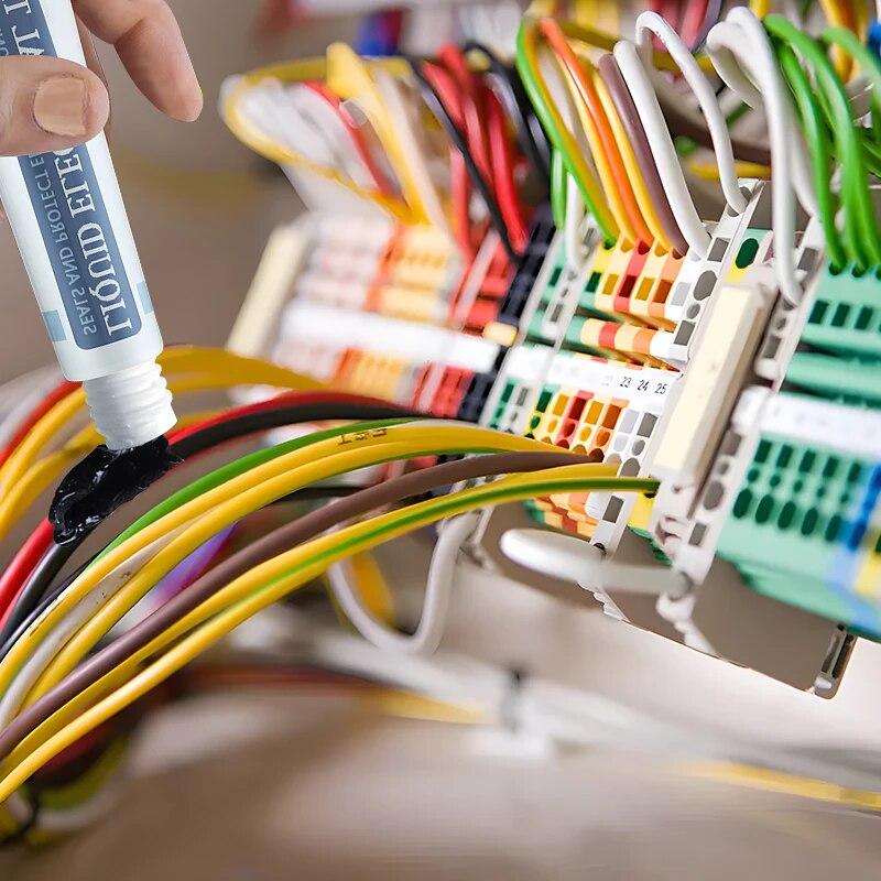 30/50ml Liquid Insulating Adhesive Tape Repair Rubber Electrical Wire Cable Coat  Flame Retardant and High Temperature Resistant