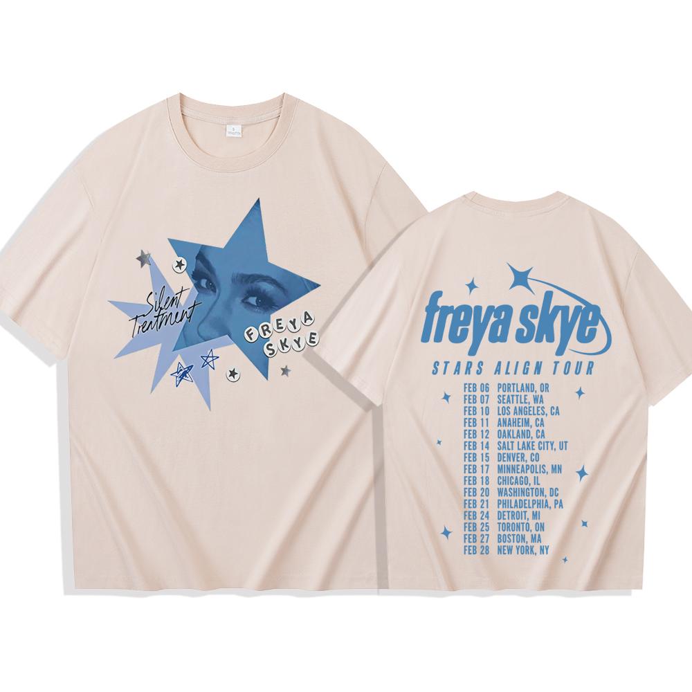 

FreyaSkye Stars Align Tour 2026 Tshirt Man Woman Harajuku Short Sleeve Oneck Casual Shirt Gift 4XL