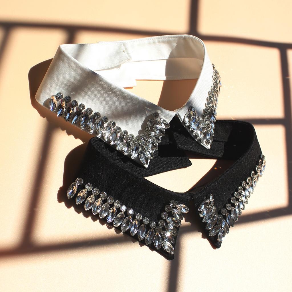 Retro Rhinestone False Collar. Luxurious Beaded and Shiny In Spring, Summer, Autumn and Winter. Handmade with Nailed Beads. Retr