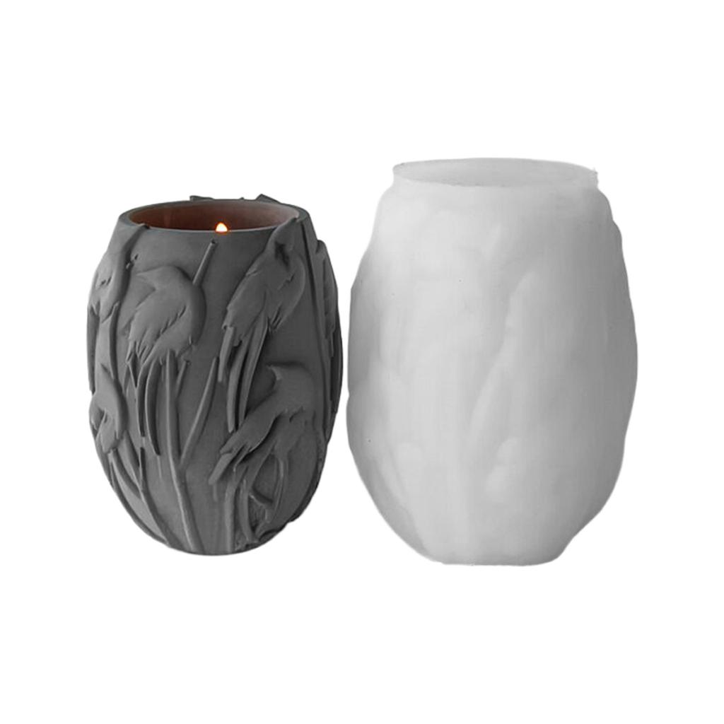 Versatile Silicone Planter and Candle Holder Molds Flexible Silicone Brush Container Mold Personalized Candle Cup Mold