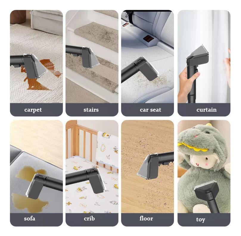 Компактна багатофункціональна машина для чищення оббивки та килимів зі інтегрованим розпиленням та всмоктуванням