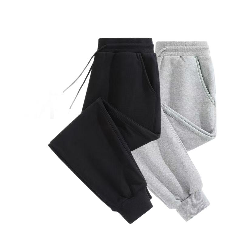 2025 Men's Pure Cotton Cuffed Sweatpants: Casual, Breathable, Loose-Fit, Versatile Knitted Sports Pants for Autumn.