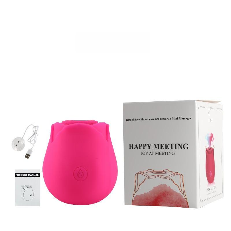 Rose Vibrator Nipple Suction Self-pleasure Toy Women's Teasing Foreplay Adult Sex Toys