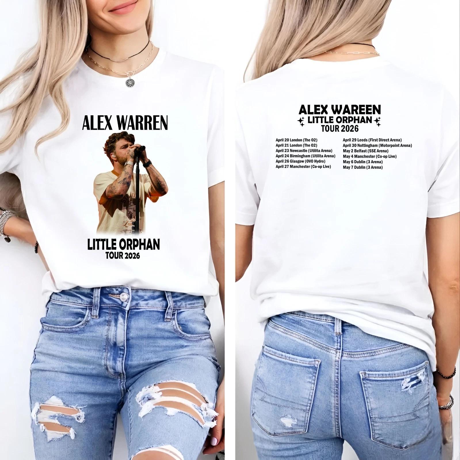 

Alex Warren UK Tour 2026 T-T-Shirt Music Dates Rock Band Music Fan Top 3XL