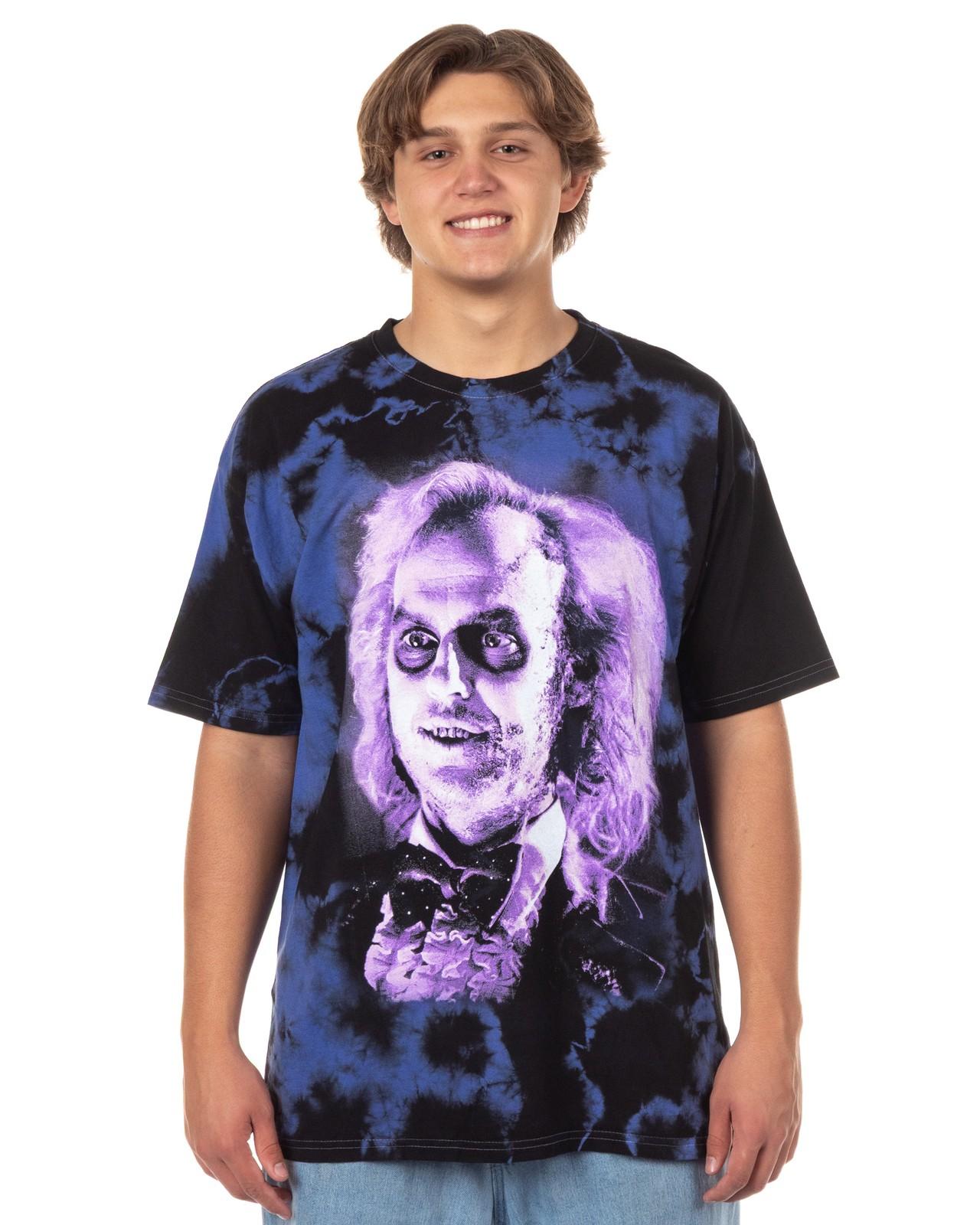 Beetlejuice Shirt Mens Front And Back Print Tie Dye Adult Graphic Tee XXXL