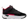 black, red
