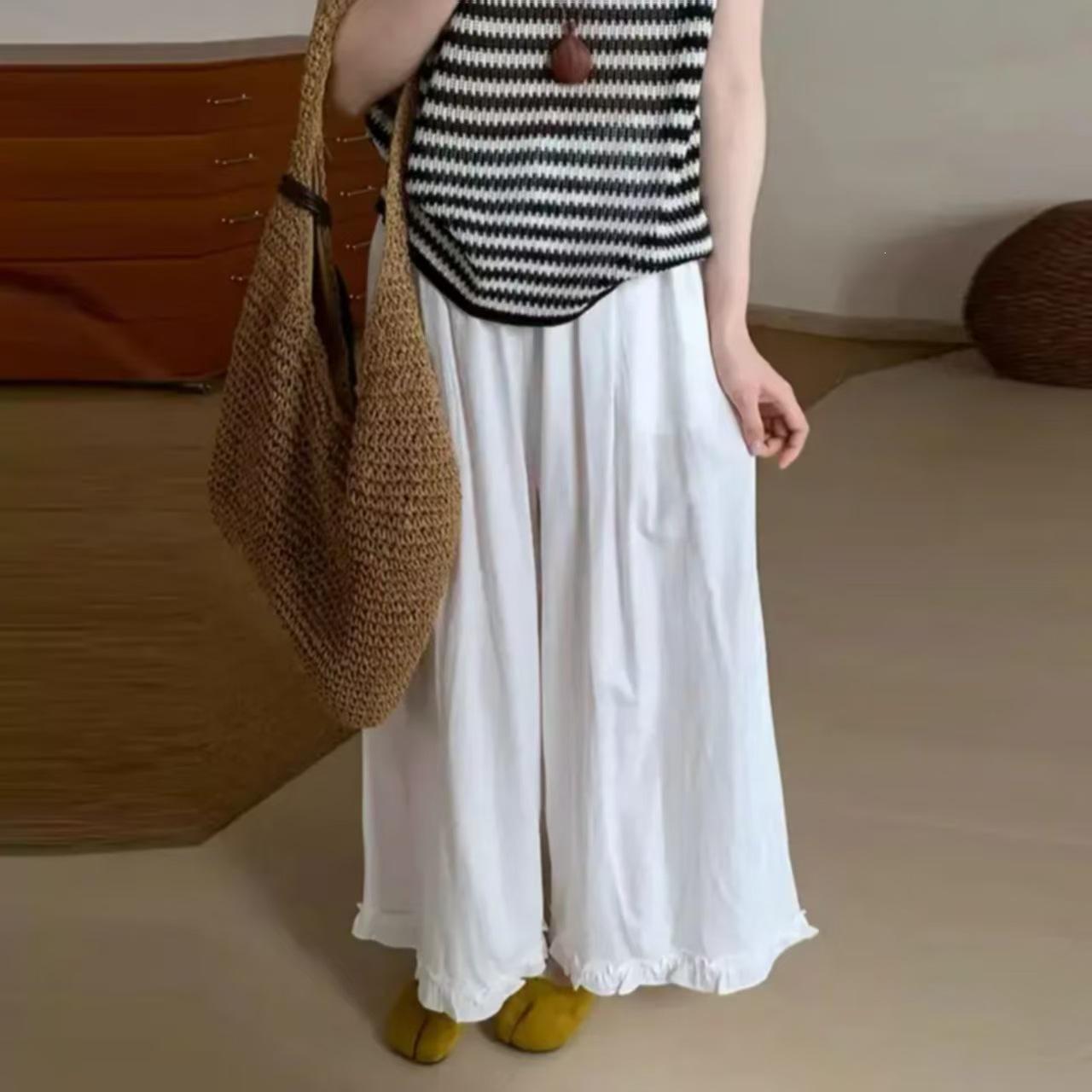 

2026 Summer Maternity High-Waist Wide-Leg Pants: Solid Color, Slimming Casual Design XL
