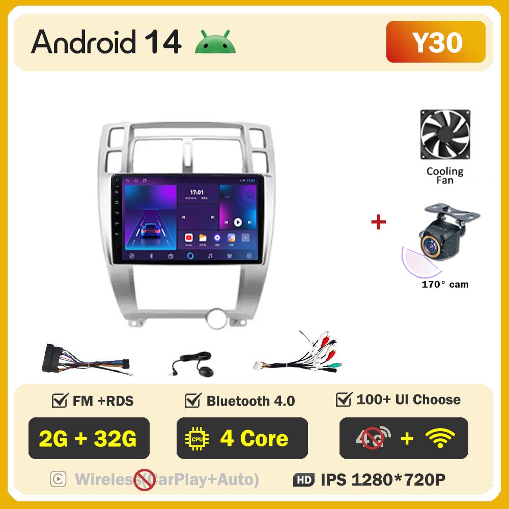 Car Radio Player Android 14 For Hyundai Tucson 1 2004 Carplay Auto Screen Wireless Android Auto Intelligent Car Systems 5G Wifi