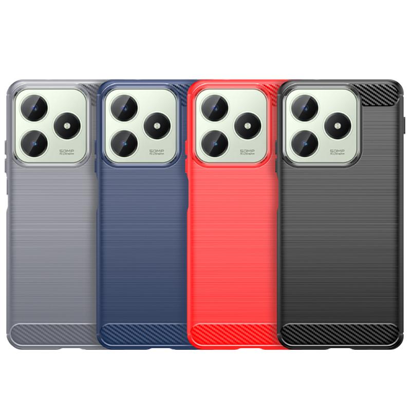 For Cover Realme Note 60X Case OPPO Realme Note 60X Capa Carbon Fiber Shockproof Bumper Back Soft TPU For Fundas Realme Note 60X