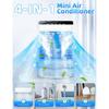 Small Air Conditioner W/ 3 Speeds&3 Modes, Remote, 1100ML Tank Humidifier, 8-Cube Ice Tray, 120° Oscillating, 4 IN 1 Portable Air Conditioners,
