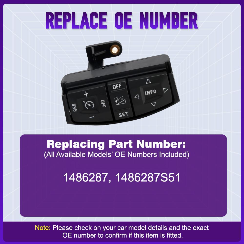 Car Steering Wheel Control Switch Cruise Control For SCANIA P G R T Series Truck 1486286 1486287