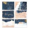 Aquarell Lehrer- und Weihnachtsdankeskarte mit Heißfolienprägung
