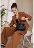Women's Genuine Leather Cloud Crossbody and Single Shoulder Drawstring Lucky Bag