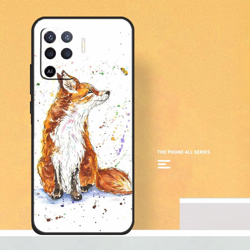 Watercolor Painting The Fox Case For Oppo A80 A60 A40 A6 A5 Pro A15 A16 A17 A57 A94 A74 A54 A76 A96 A18 A38 A58 A78 A98