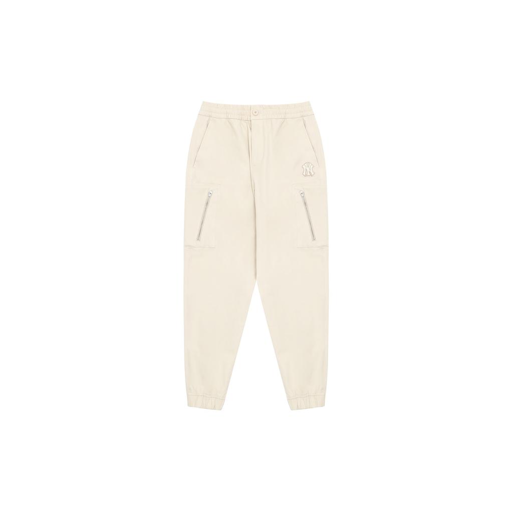 MLB Solid Color Cuffed Casual Pants Women bottoms Light-Beige 3FWP00124-50BGL