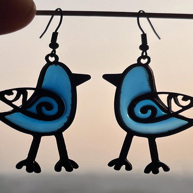Unique Cute Resin Bird Dangle Drop Earrings For Women Charm Girls Leisure Party Jewelry Gift