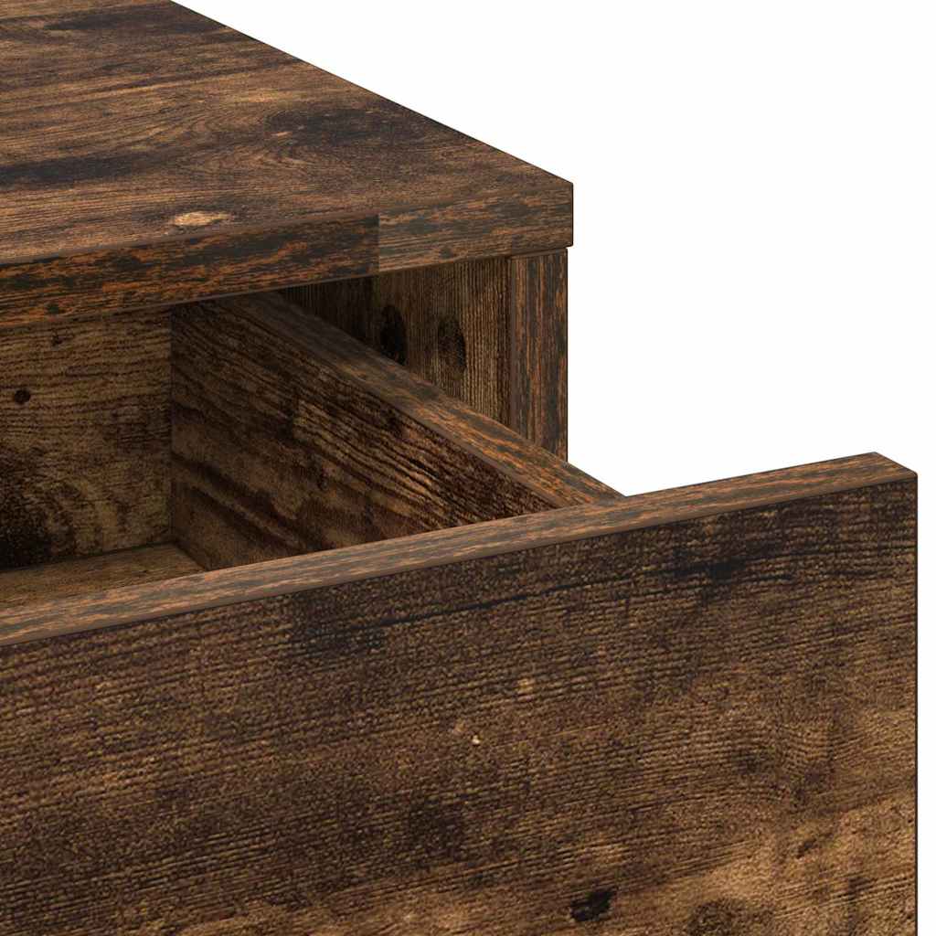 Makeup Table with Storage Brown 50 x 41 x 135 cm Engineered Wood