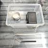Reptile Habitat Setup Kit Geckos Lizards Frogs Spiders With Hide Shelter Heat Lamp Base ABS Material