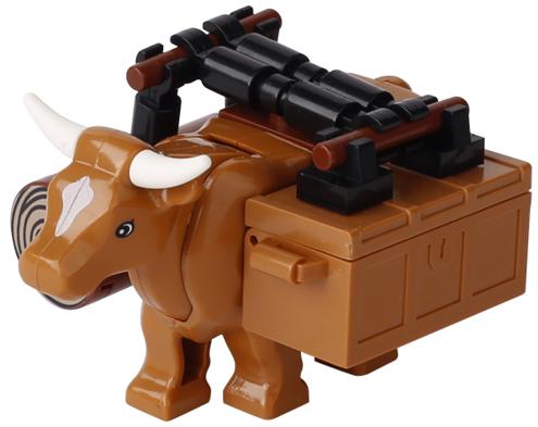 Středověký MOC Hradní Voják Figurky Stavebnice Mount Bílý Lev Zbroj Válečný Kůň Kočár Doprava Vůl Drak Hračky Dárek K149