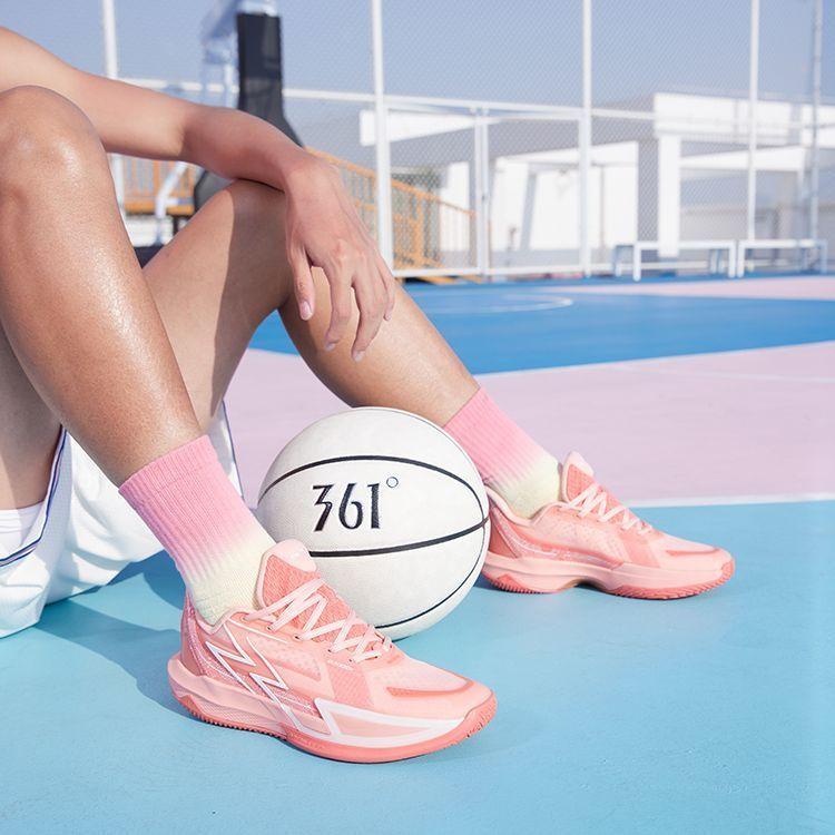 New 361° Big3 4.0 QUICK Cushioning Anti Slip And Wear Resistant Support Low Top Basketball Shoes Unisex White Red 572321105-7